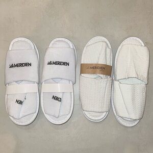 4 Le Meridien White Hotel Slippers Marriott Waffle